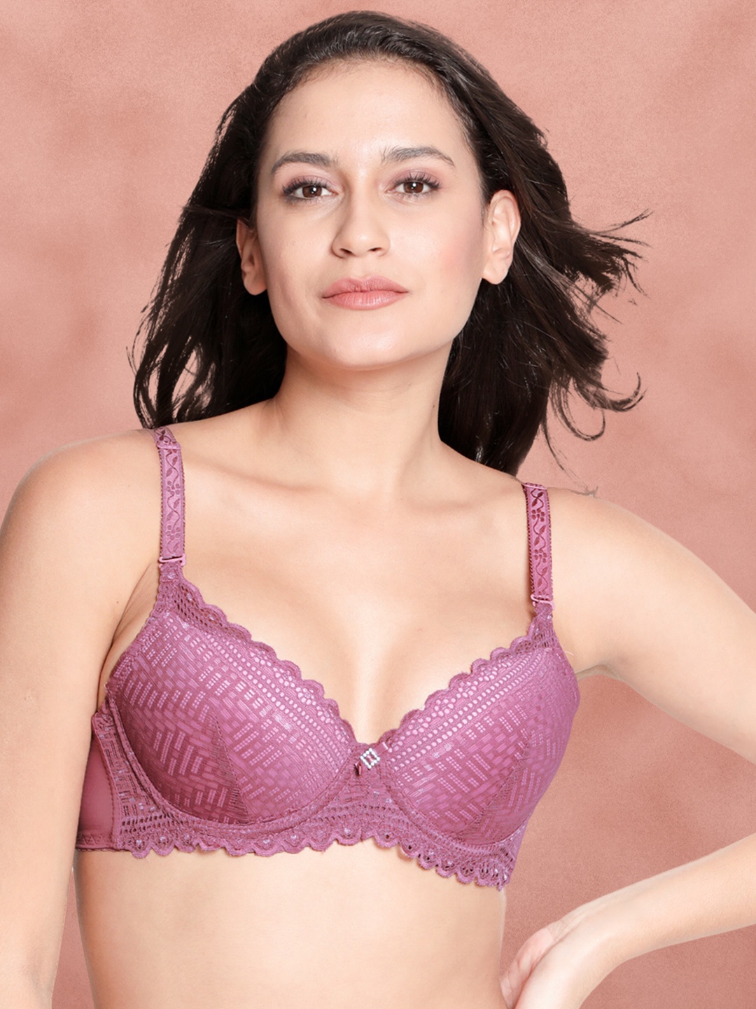 

Susie Purple Bra Underwired Lightly Padded