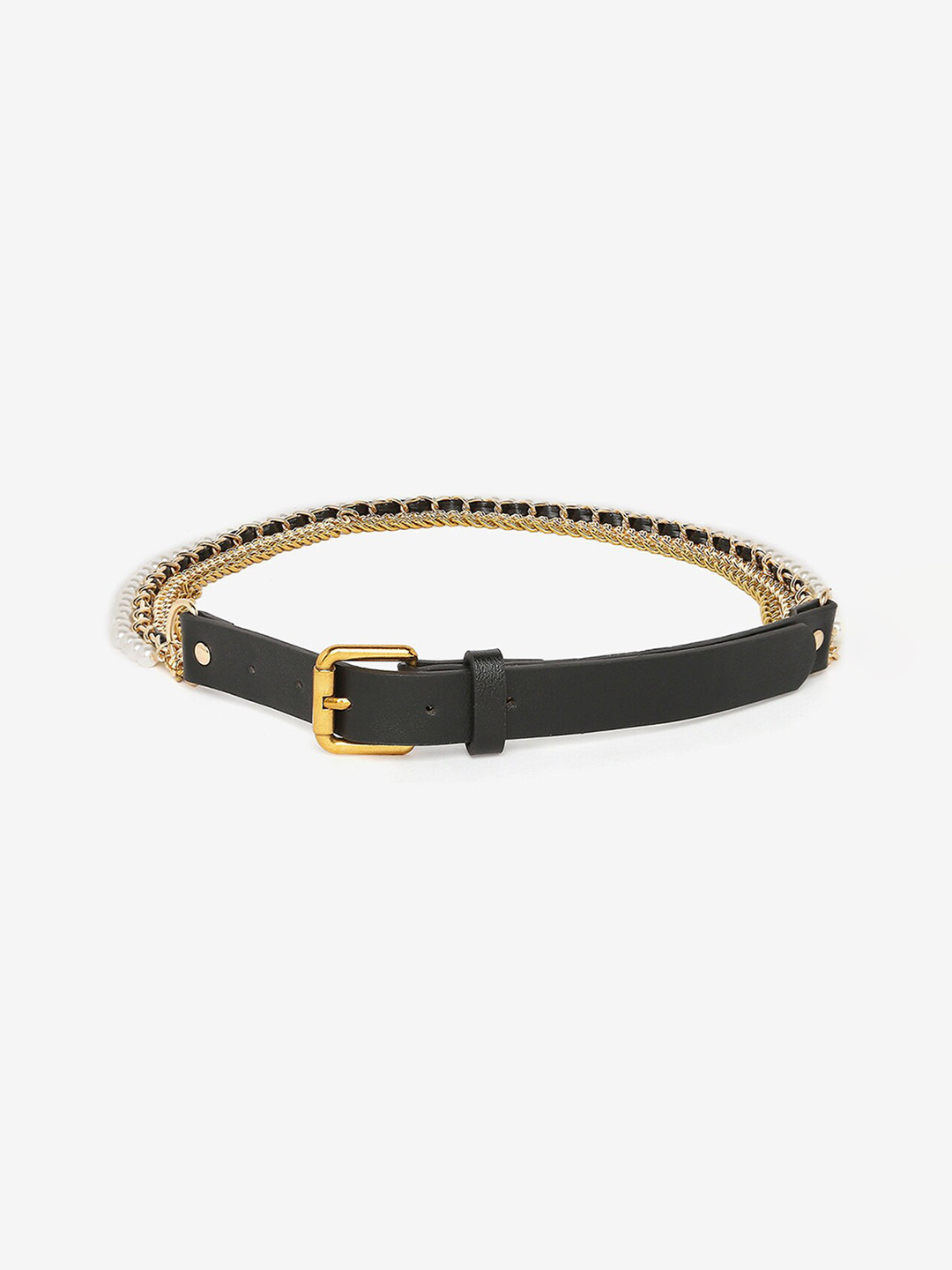 

20Dresses Women Black Embellished PU Belt