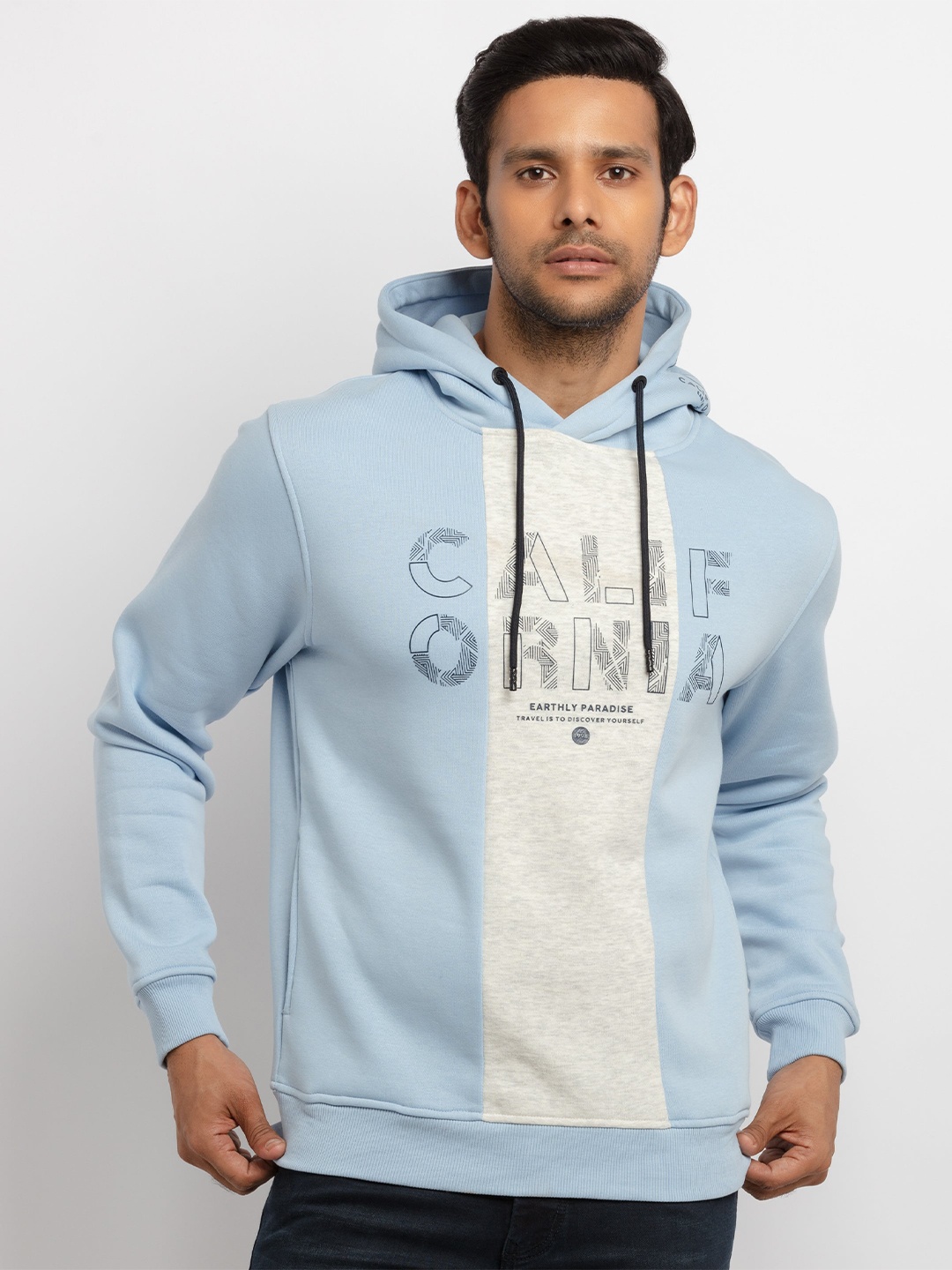 

Status Quo Men Blue Printed Sweatshirt
