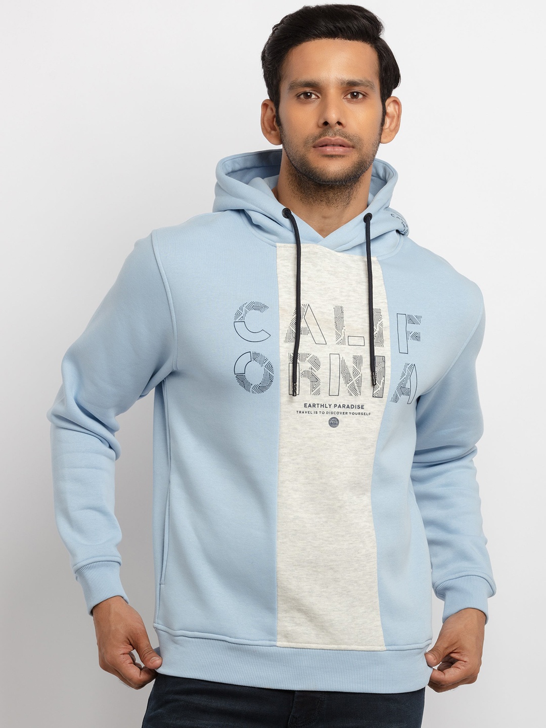 

Status Quo Men Blue Printed Sweatshirt
