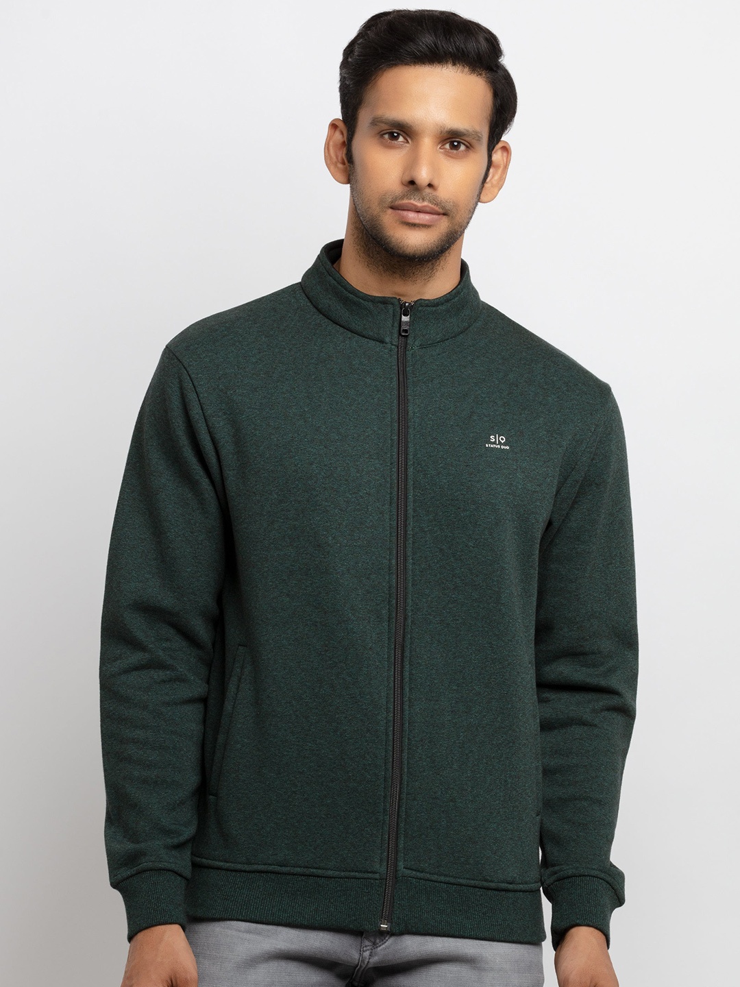 

Status Quo Men Olive Green Sweatshirt
