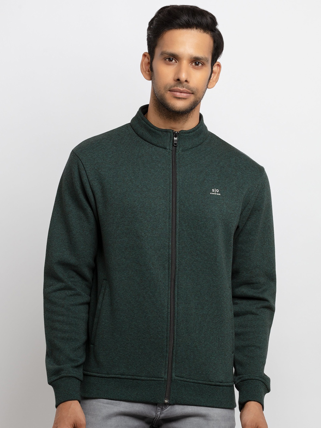 

Status Quo Men Olive Green Sweatshirt