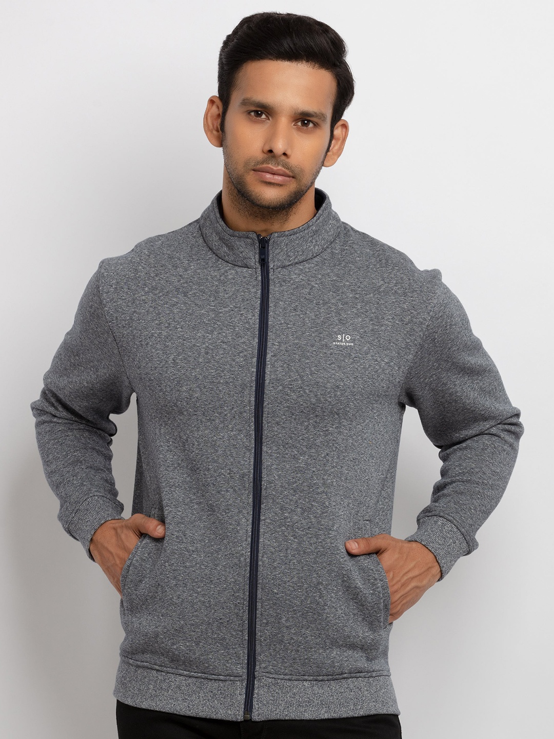 

Status Quo Men Navy Blue Sweatshirt