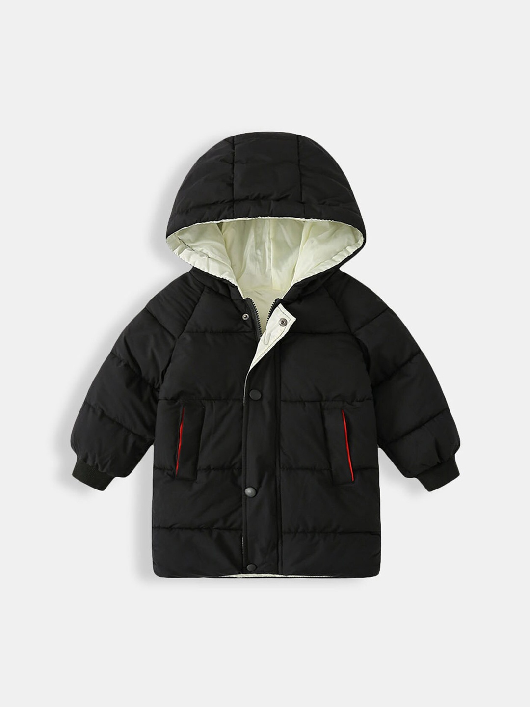 

Hopscotch Boys Black Solid Long Coat
