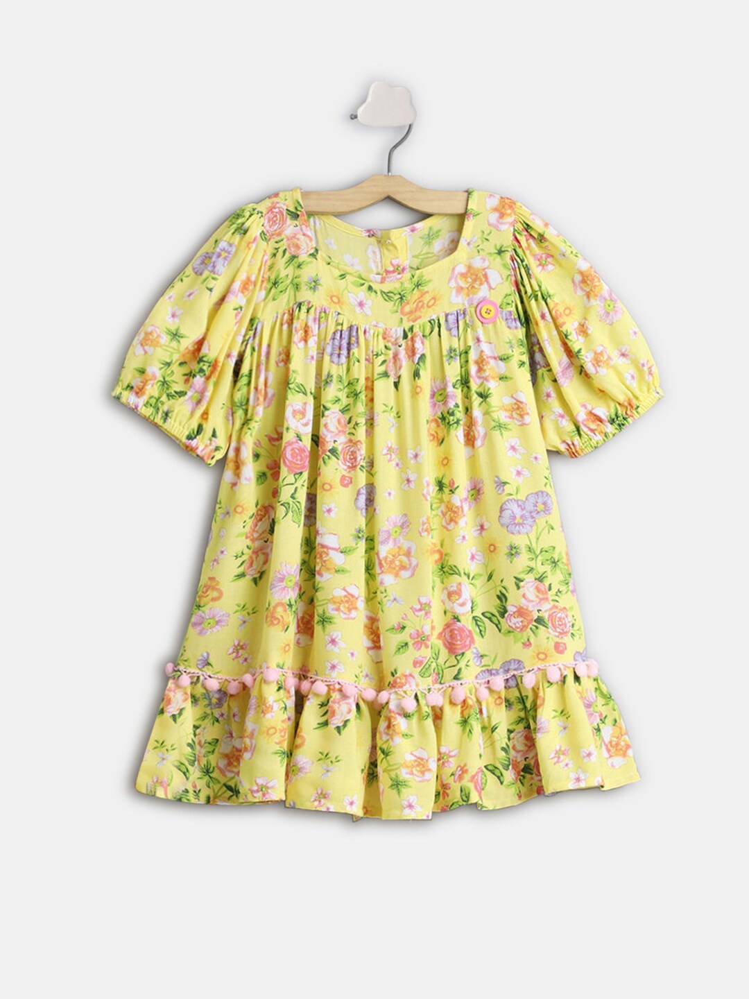 

Hopscotch Yellow Floral Dress