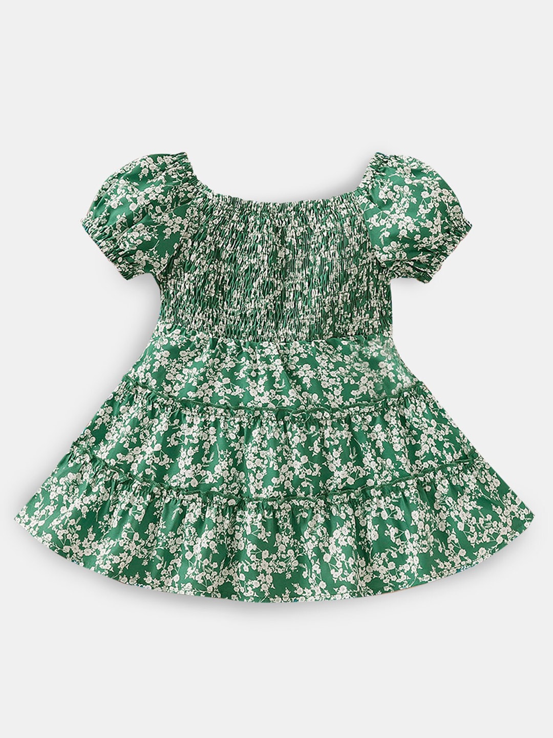 

Hopscotch Multicoloured Floral Off-Shoulder A-Line Dress, Multi
