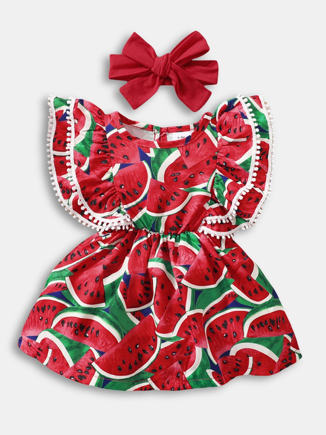 

Hopscotch Red Floral Dress