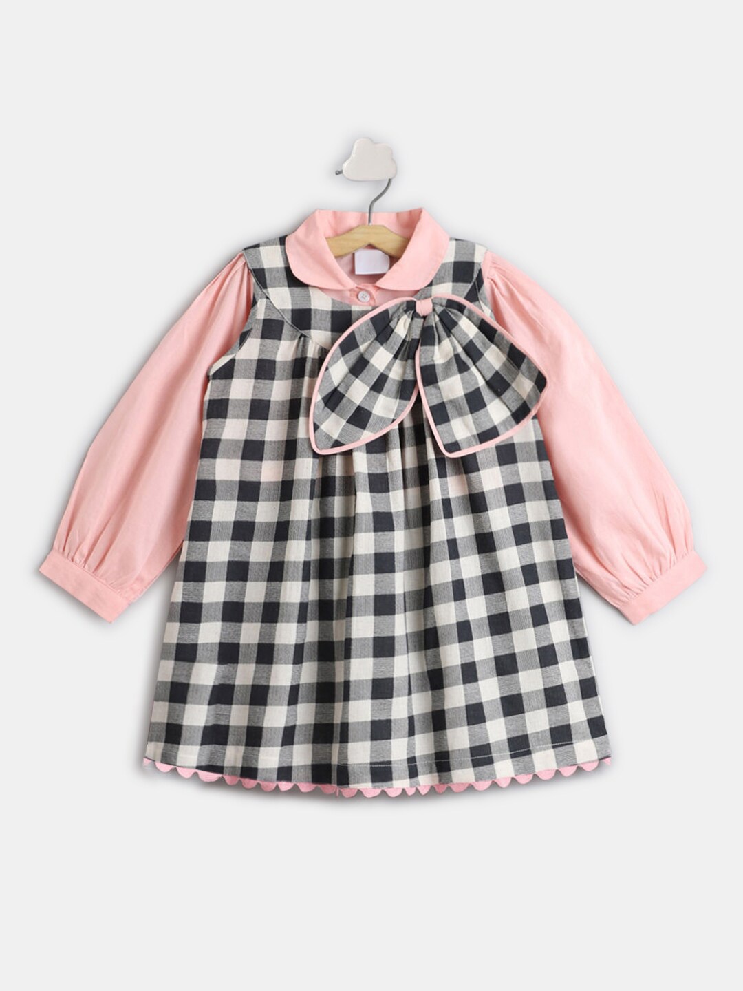 

Hopscotch Multicoloured Checked A-Line Dress, Multi