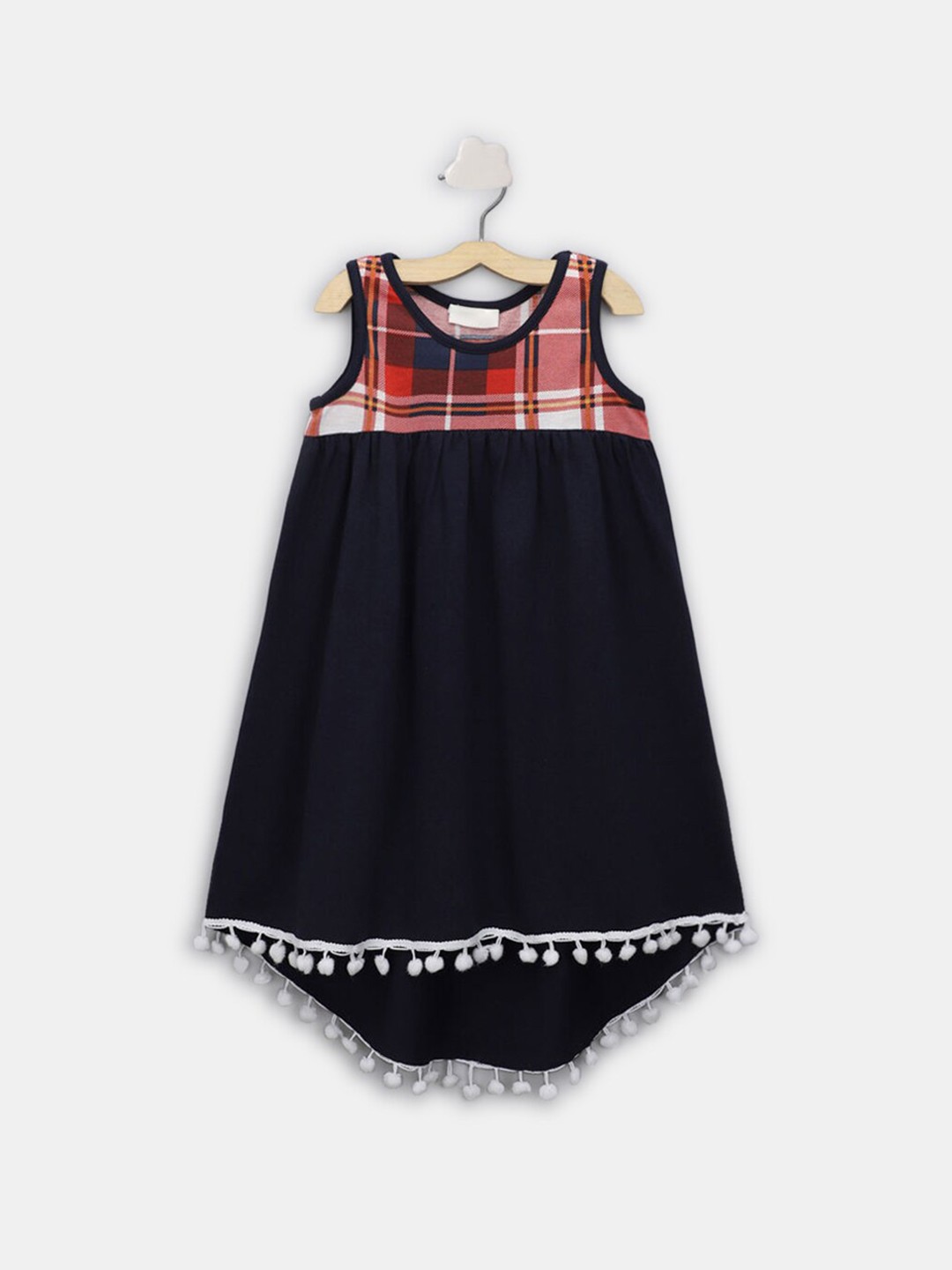 

Hopscotch Navy Blue A-Line Dress