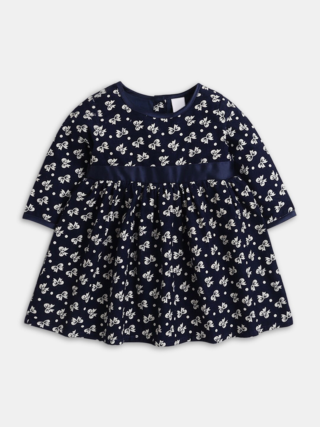 

Hopscotch Navy Blue Floral Peplum Dress