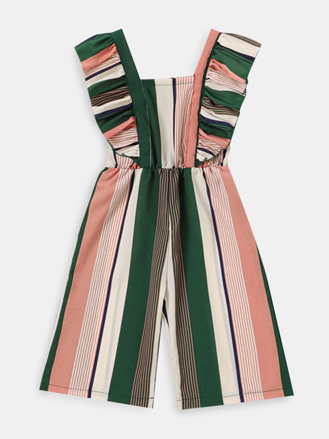 

Hopscotch Girls Multi Striped Jumpsuit, Green