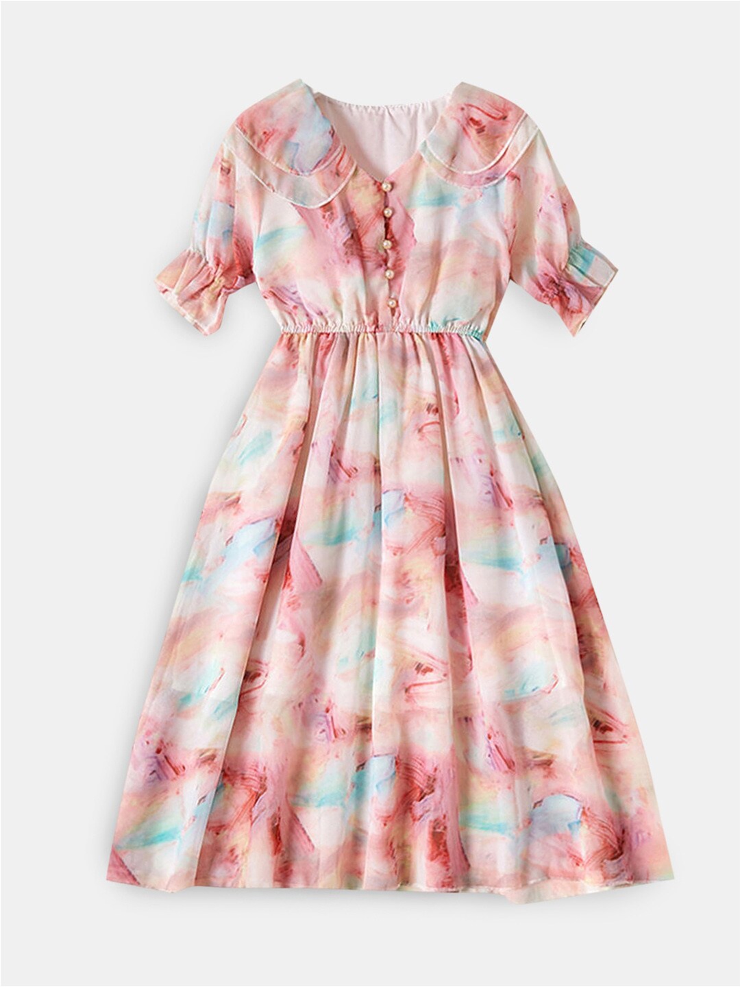 

Hopscotch Multicoloured Floral Peplum Dress, Multi