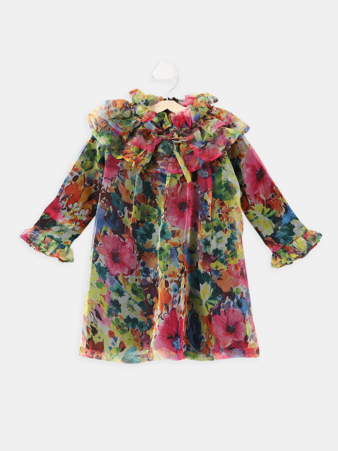 

Hopscotch Multicoloured Floral A-Line Dress, Multi