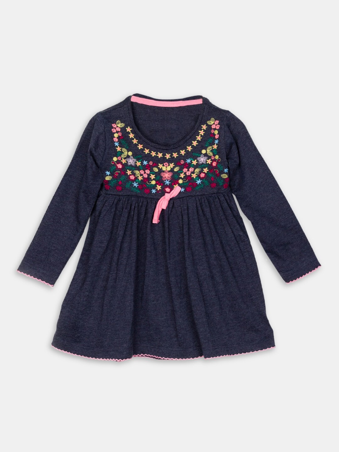 

Hopscotch Navy Blue A-Line Dress