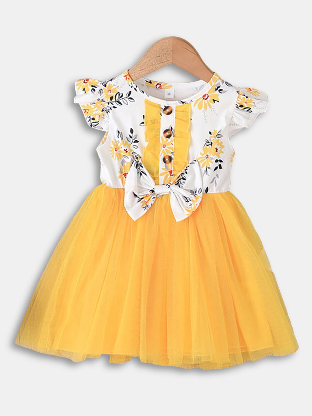 

Hopscotch Yellow A-Line Dress