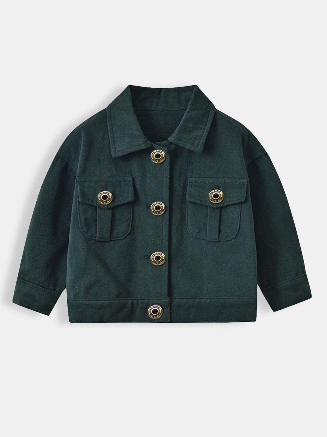 

Hopscotch Boys Green Crop Tailored Jacket with Patchwork