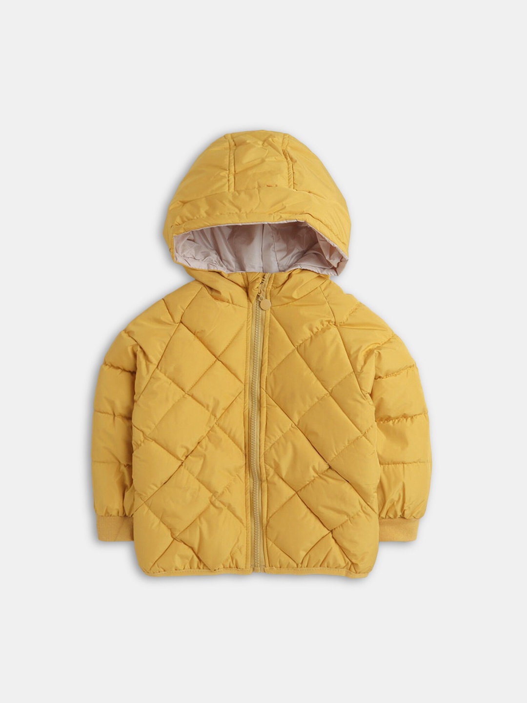 

Hopscotch Boys Yellow Colourblocked Puffer Jacket