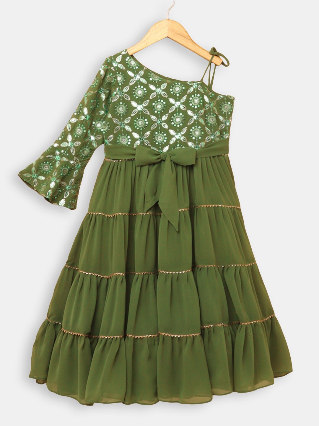 

Hopscotch Green Empire Dress