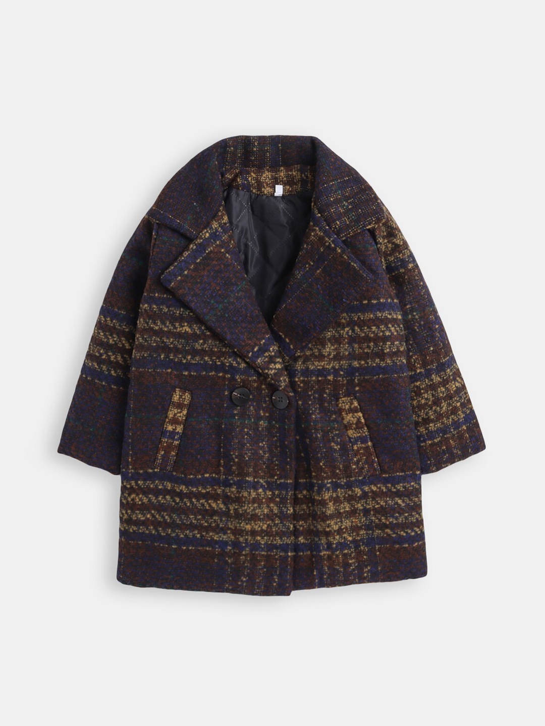 

Hopscotch Boys Purple Checked Pea Coats