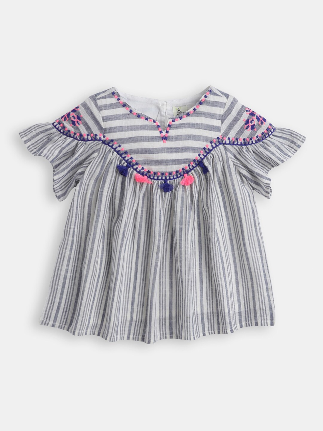 

Hopscotch Multicoloured Striped Top, Multi