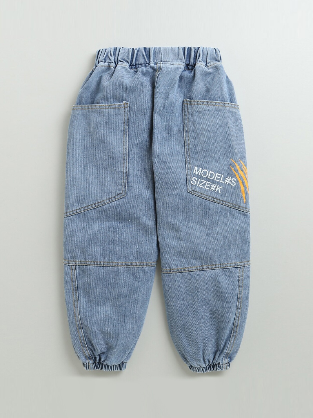 

Hopscotch Boys Blue Jogger Low Distress Stretchable Jeans