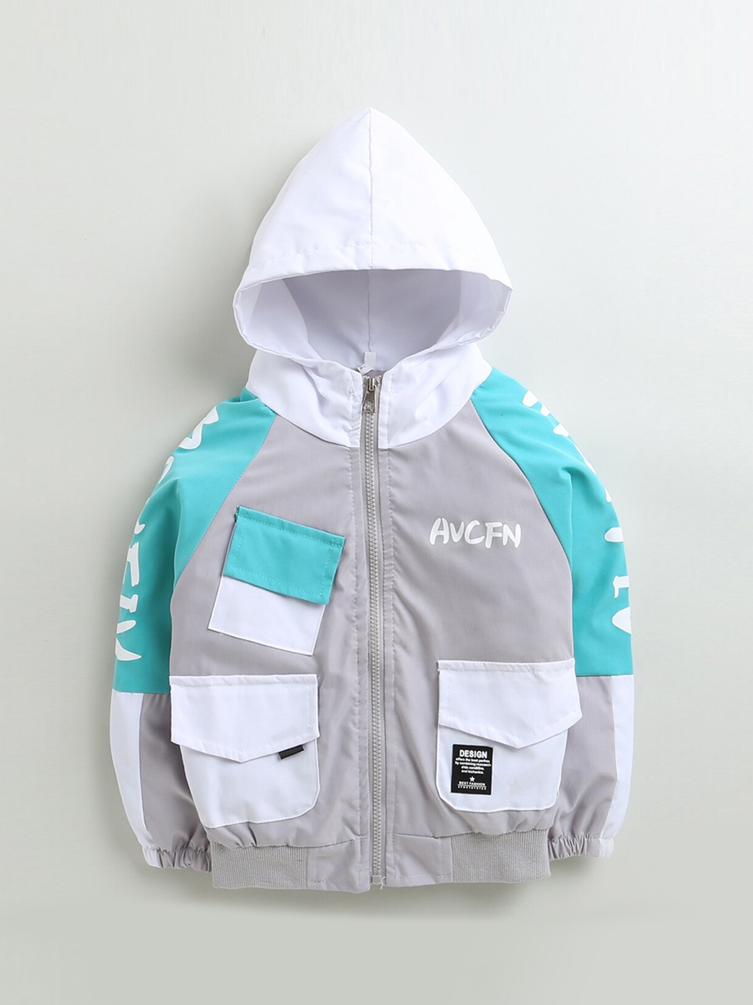 

Hopscotch Boys Grey Washed Reversible Crop Open Front Jacket