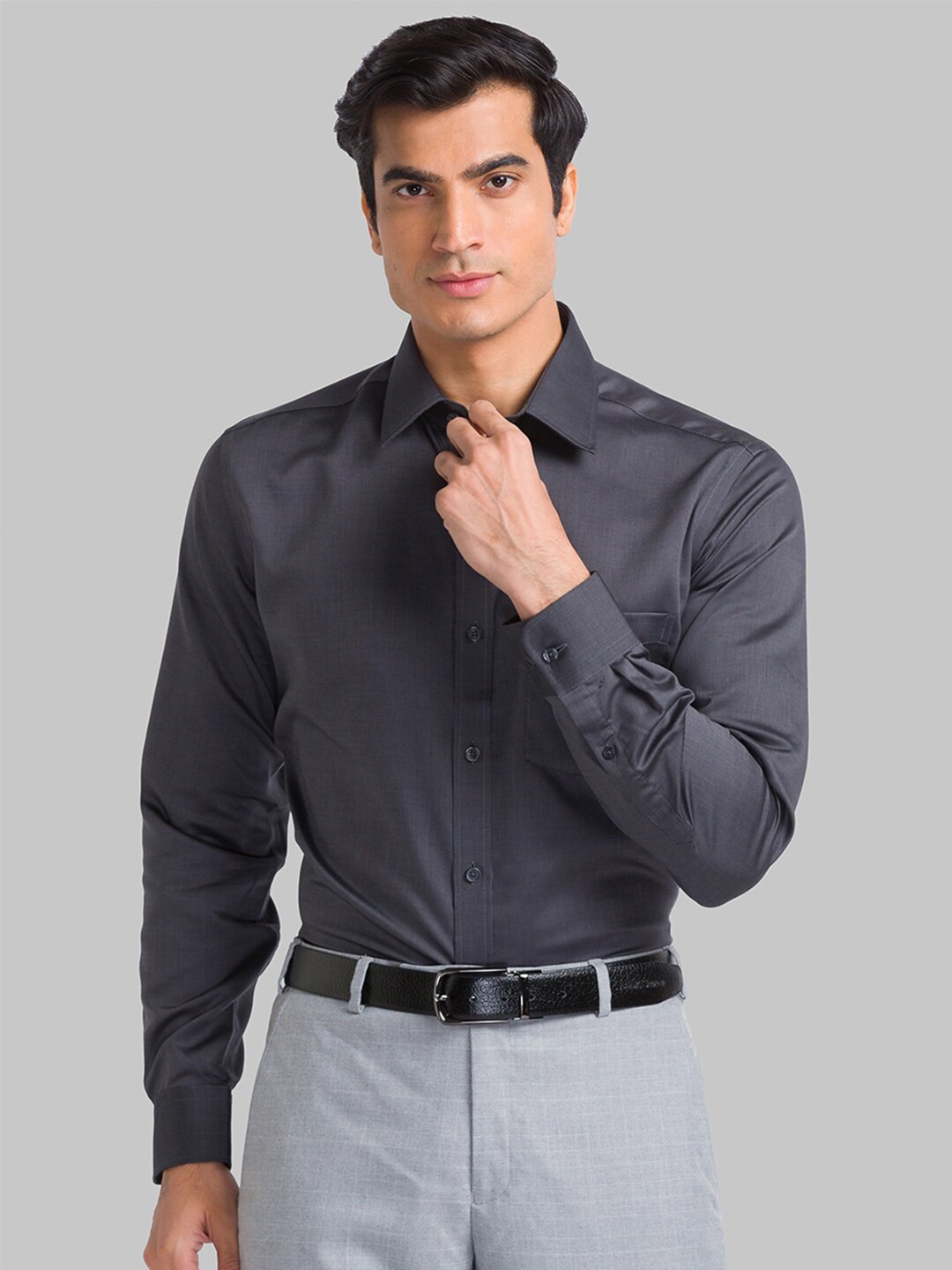 

Park Avenue Men Grey Formal Shirt