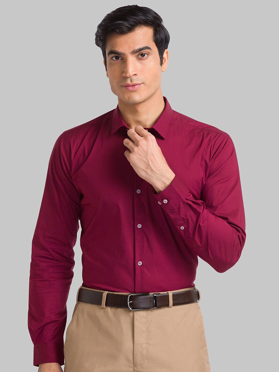 

Park Avenue Men Maroon Slim Fit Formal Shirt