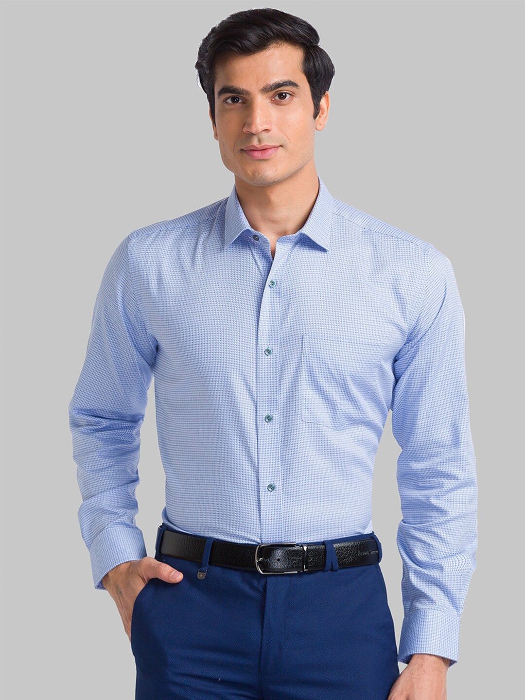 

Park Avenue Men Blue Formal Shirt