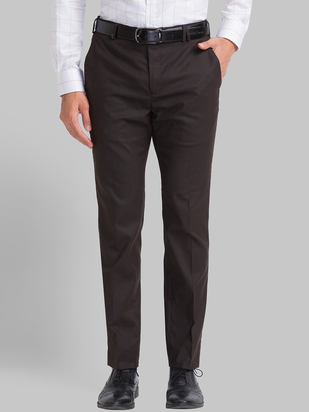 

Park Avenue Men Brown Slim Fit Trousers