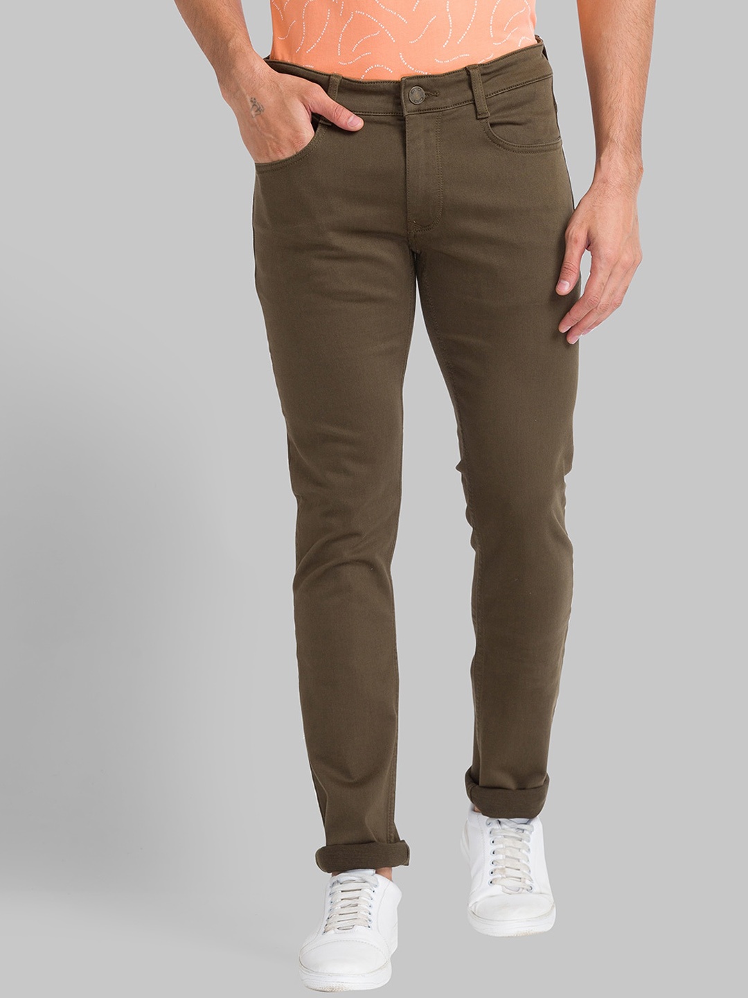 

Parx Men Green Tapered Fit Jeans