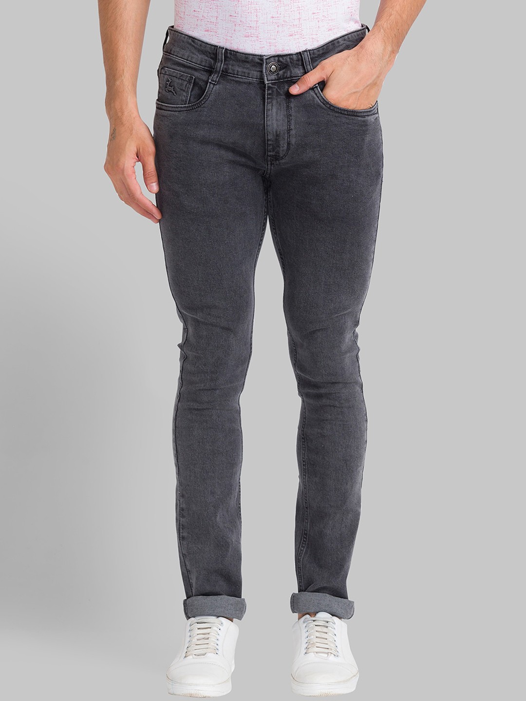 

Parx Men Black Skinny Fit Low Distress Jeans