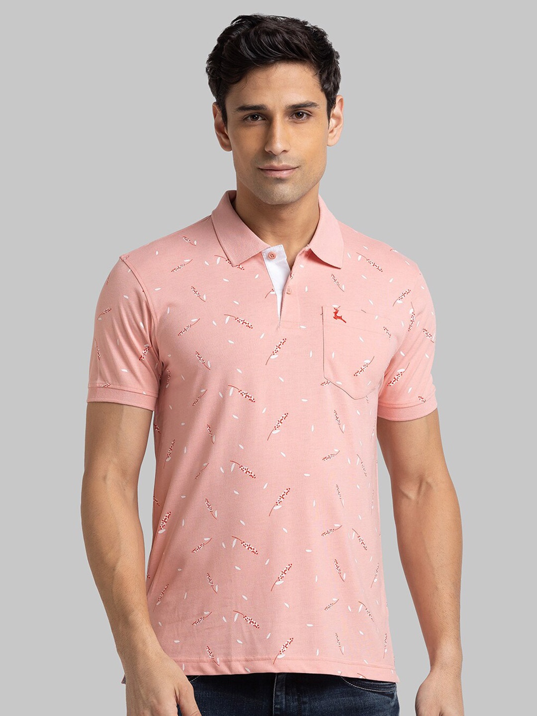 

Parx Men Orange Polo Collar T-shirt