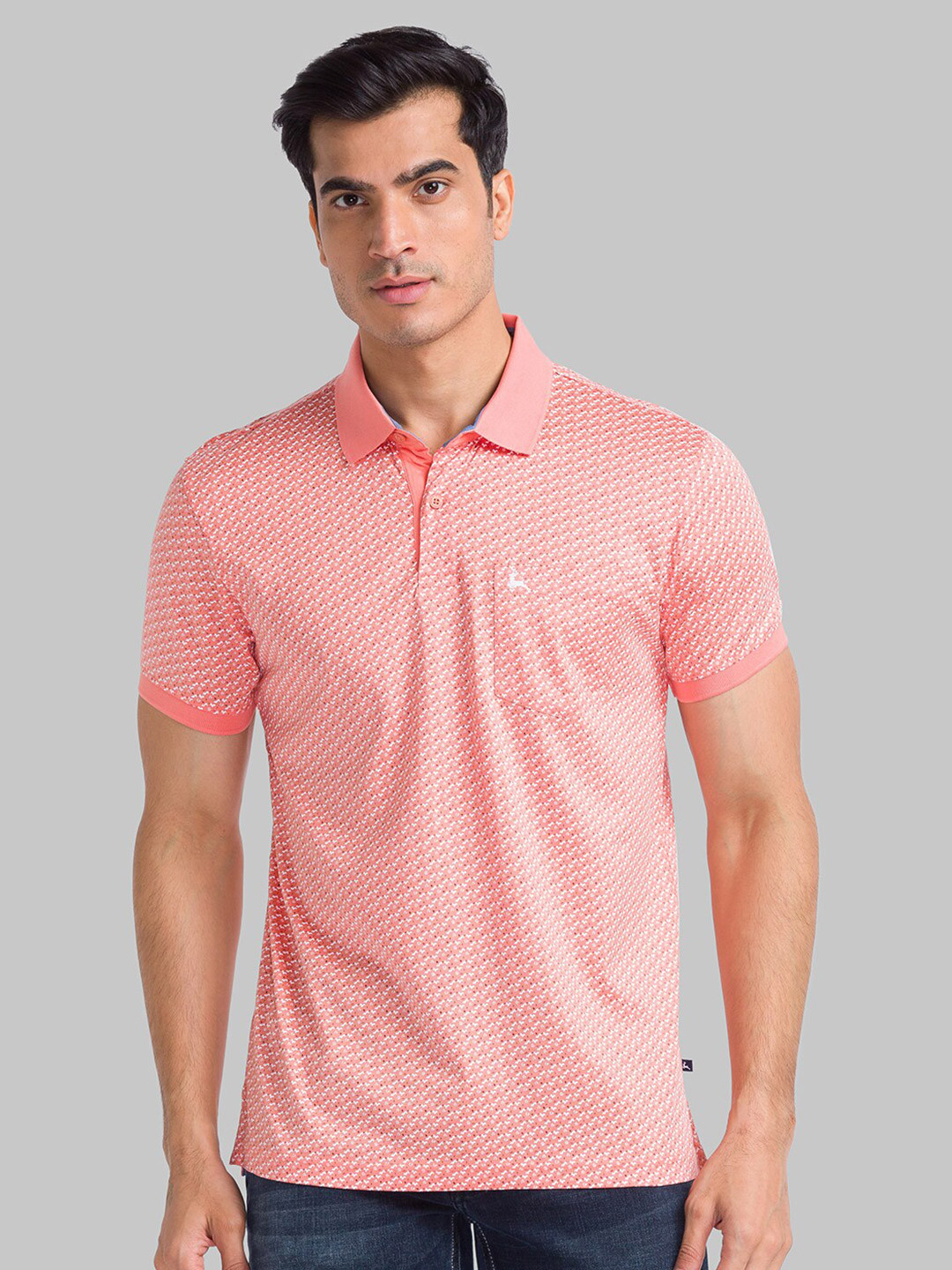 

Parx Men Orange Polo Collar T-shirt