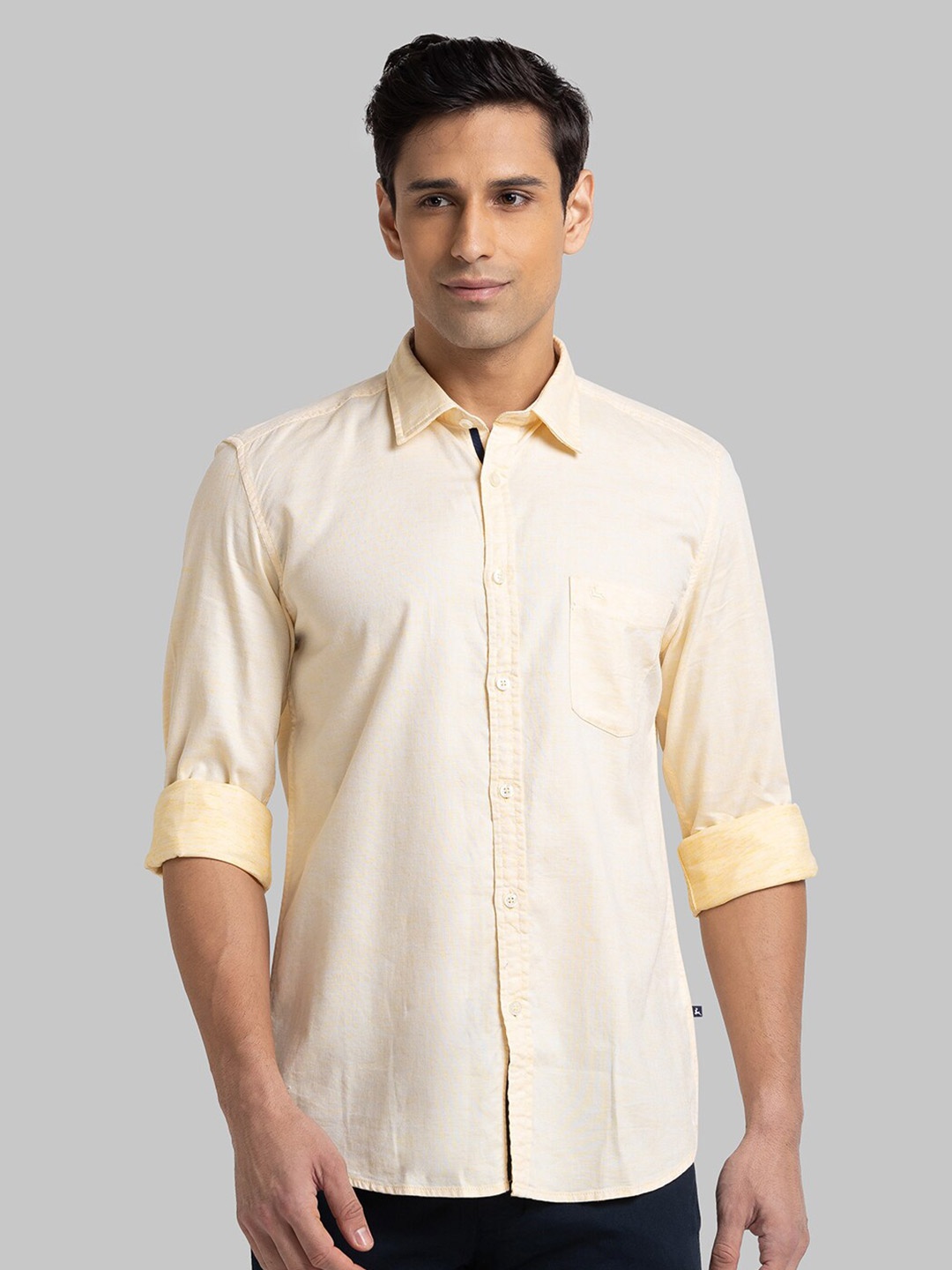 

Parx Men Yellow Slim Fit Casual Shirt