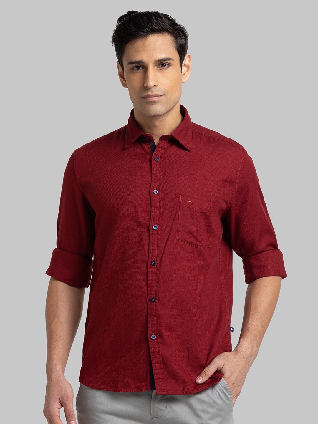 

Parx Men Red Slim Fit Casual Shirt