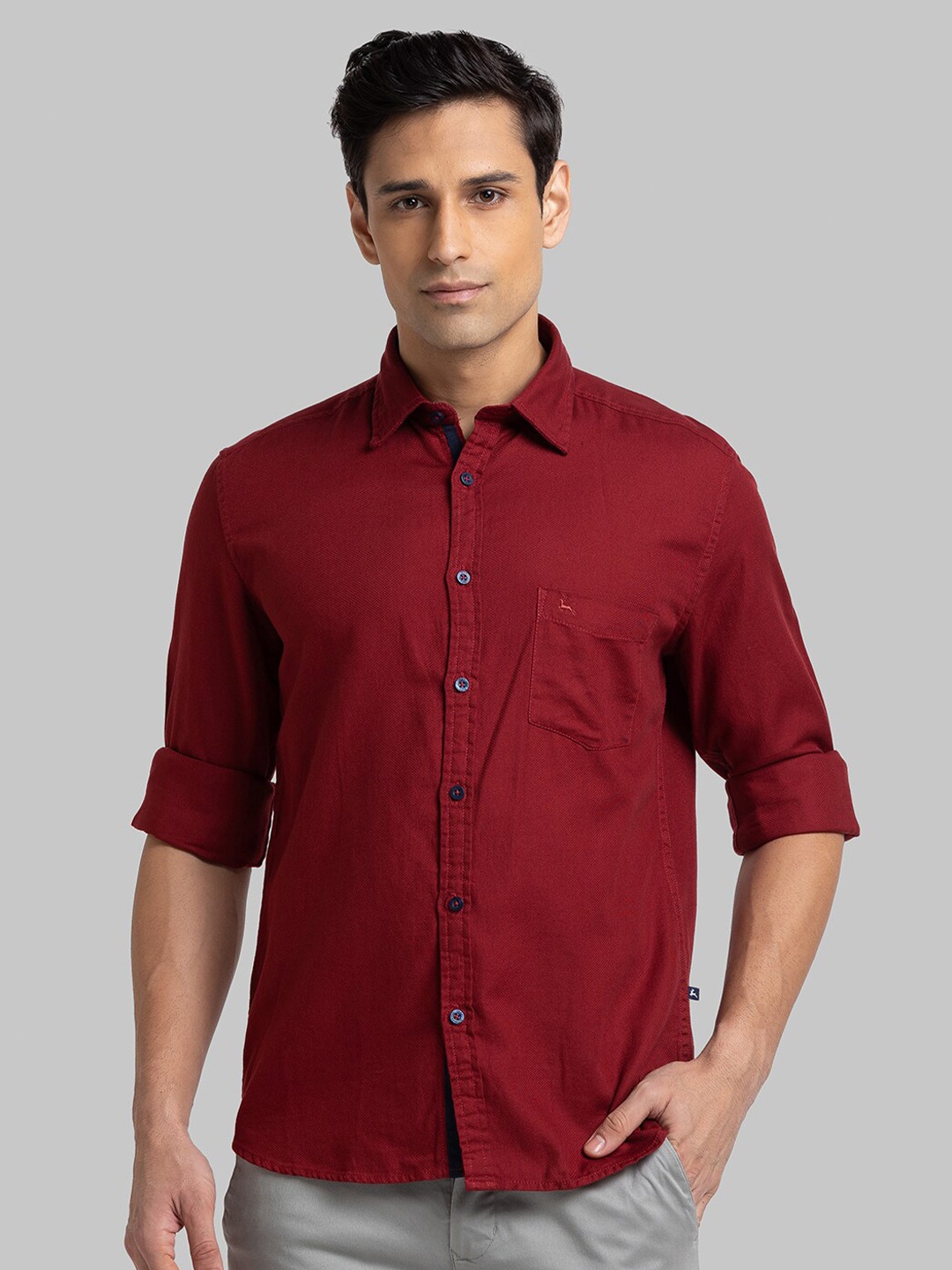 

Parx Men Red Slim Fit Casual Shirt