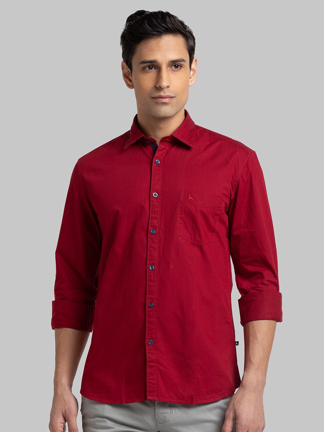 

Parx Men Red Slim Fit Casual Shirt