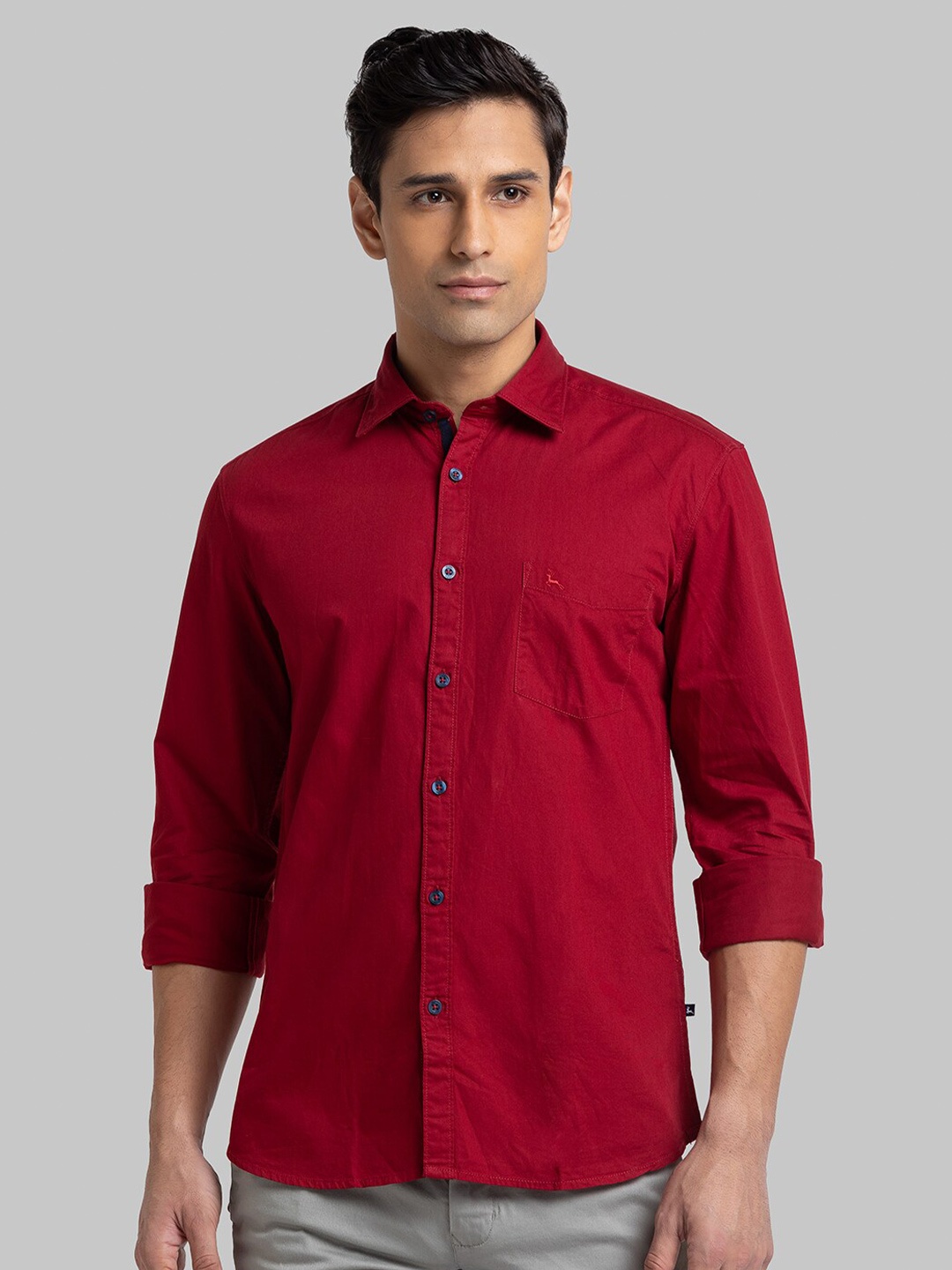 

Parx Men Red Slim Fit Casual Shirt