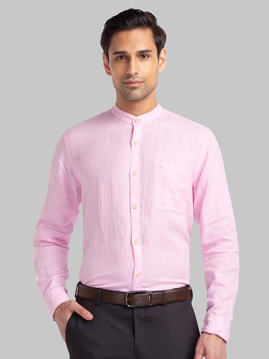 

Raymond Men Pink Solid Casual Shirt