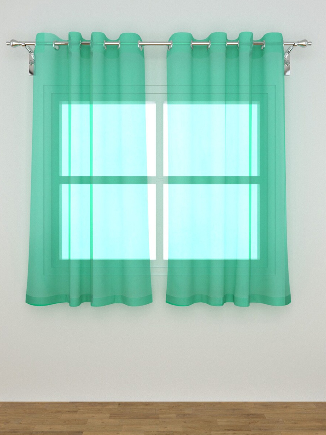

Home Centre Green Set of 2 Window Curtain