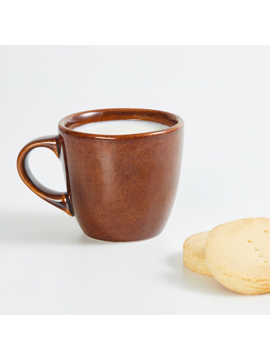 

Home Centre Mirage Brown Dishwasher safe Stoneware Glossy Mug 180ml