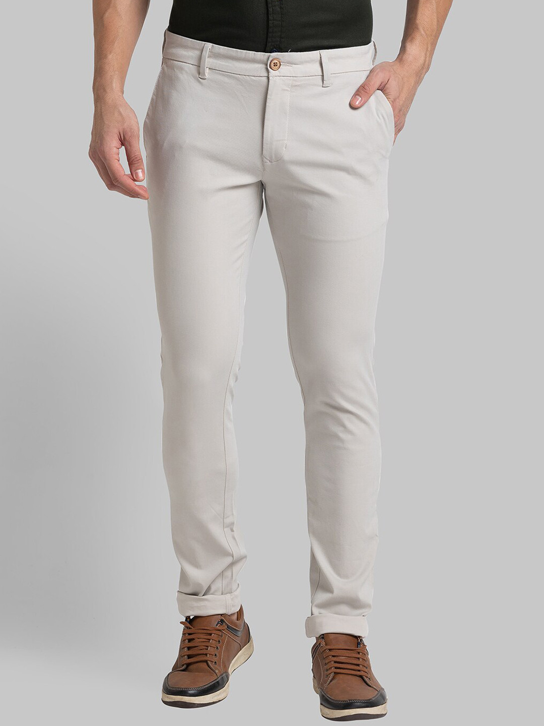 

Parx Men Tapered Fit Trousers, Na