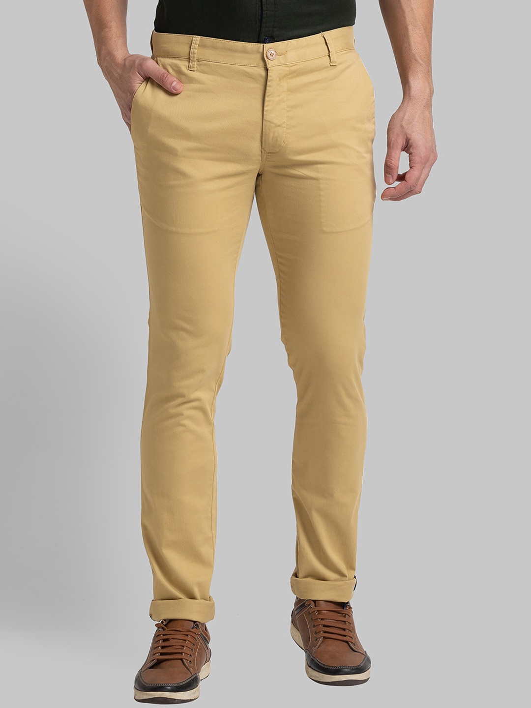 

Parx Men Khaki Slim Fit Trousers