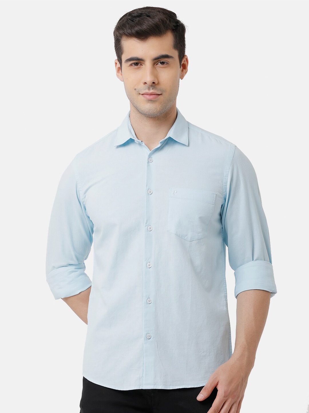 

CAVALLO by Linen Club Men Blue Casual Shirt