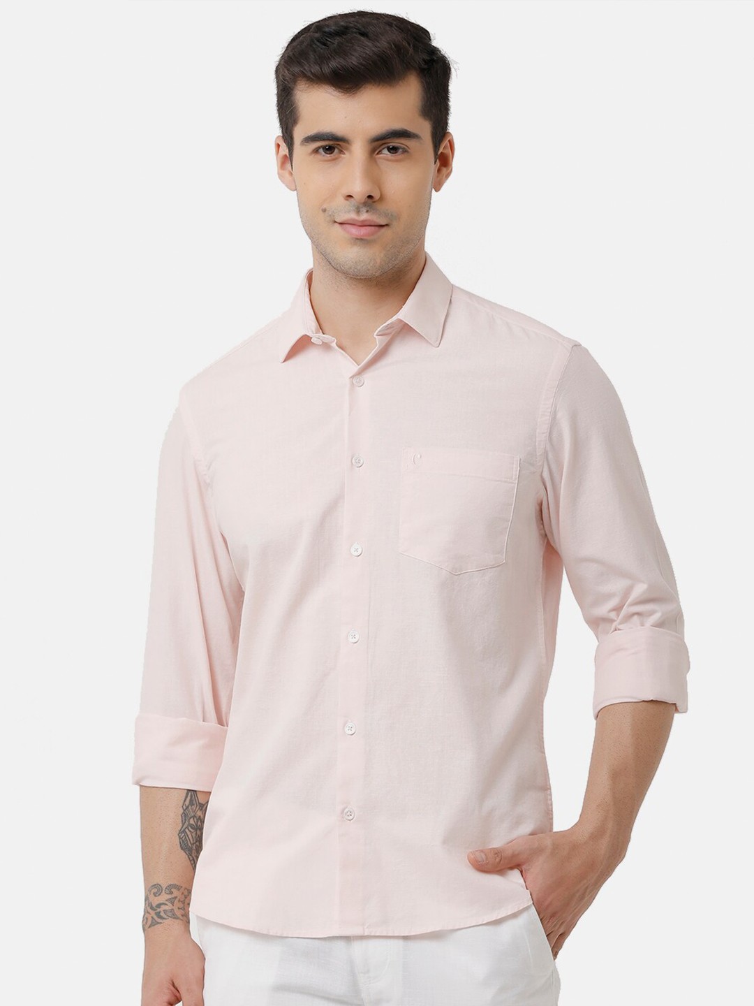 

CAVALLO by Linen Club Men Pink Casual Shirt