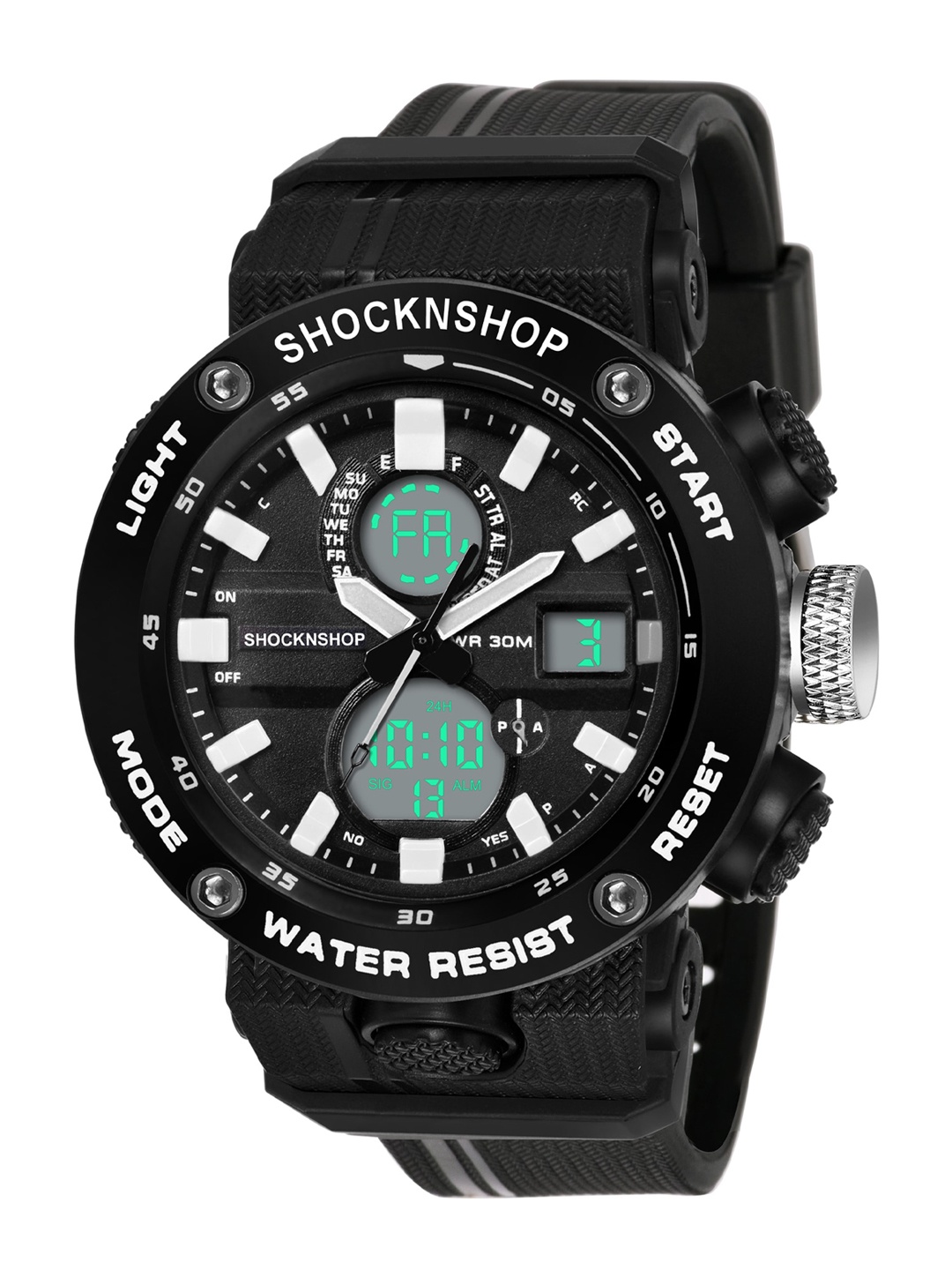 

Shocknshop Men Black Dial & Black Straps Analogue Multi Function Watch Watch06Black