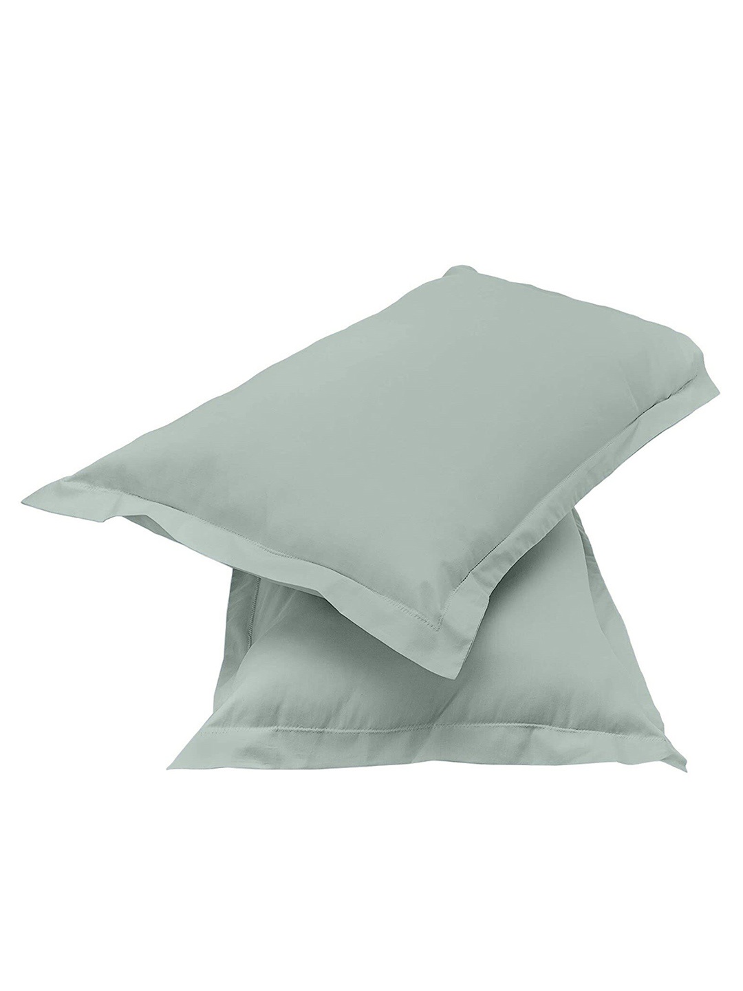 

Sleeping Owls- because your sleep matters Set of 2 Grey Solid Pure Cotton Pillow Covers