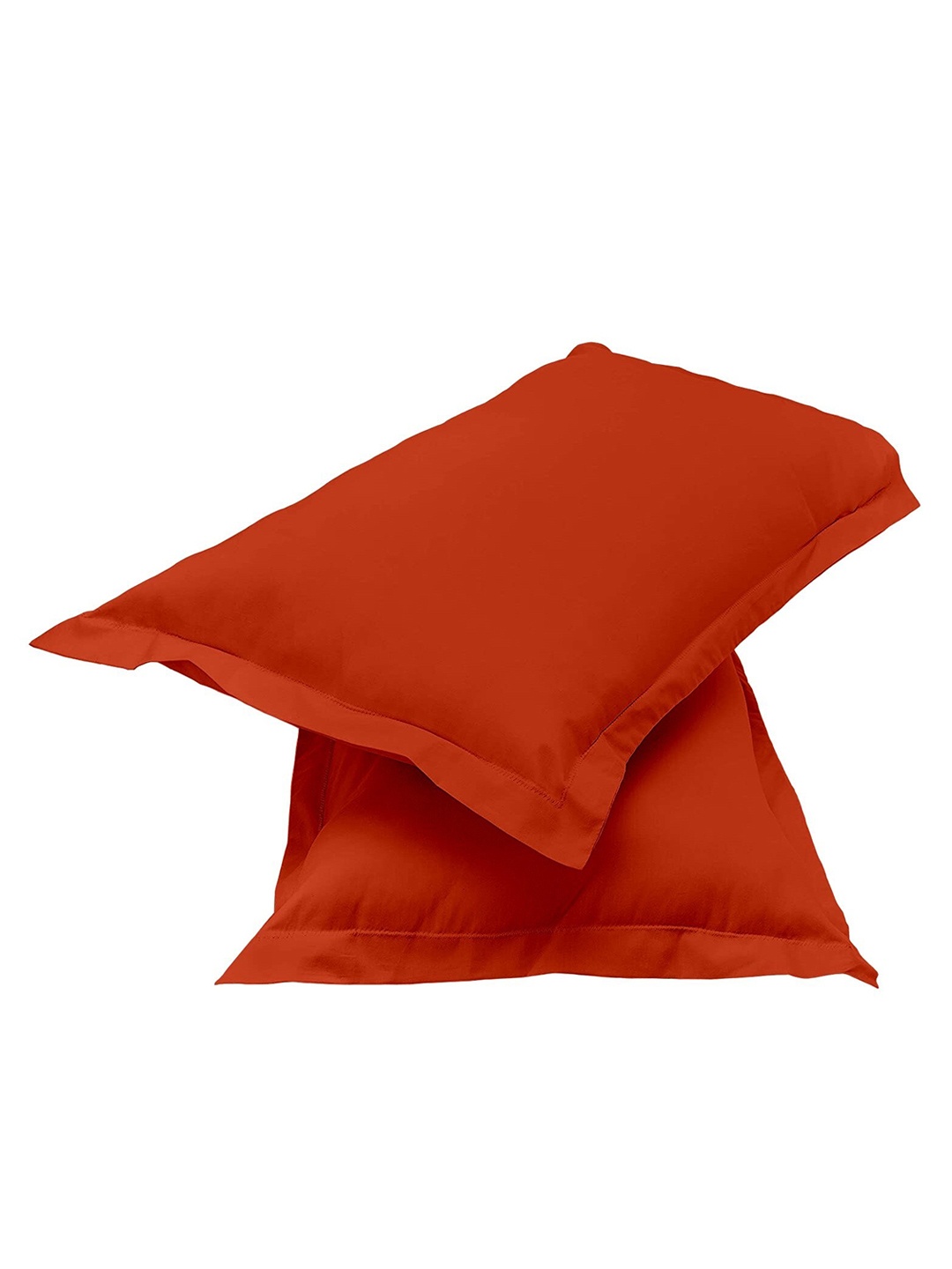 

Sleeping Owls- because your sleep matters Set Of 2 Red Solid Pure Cotton Pillow Covers