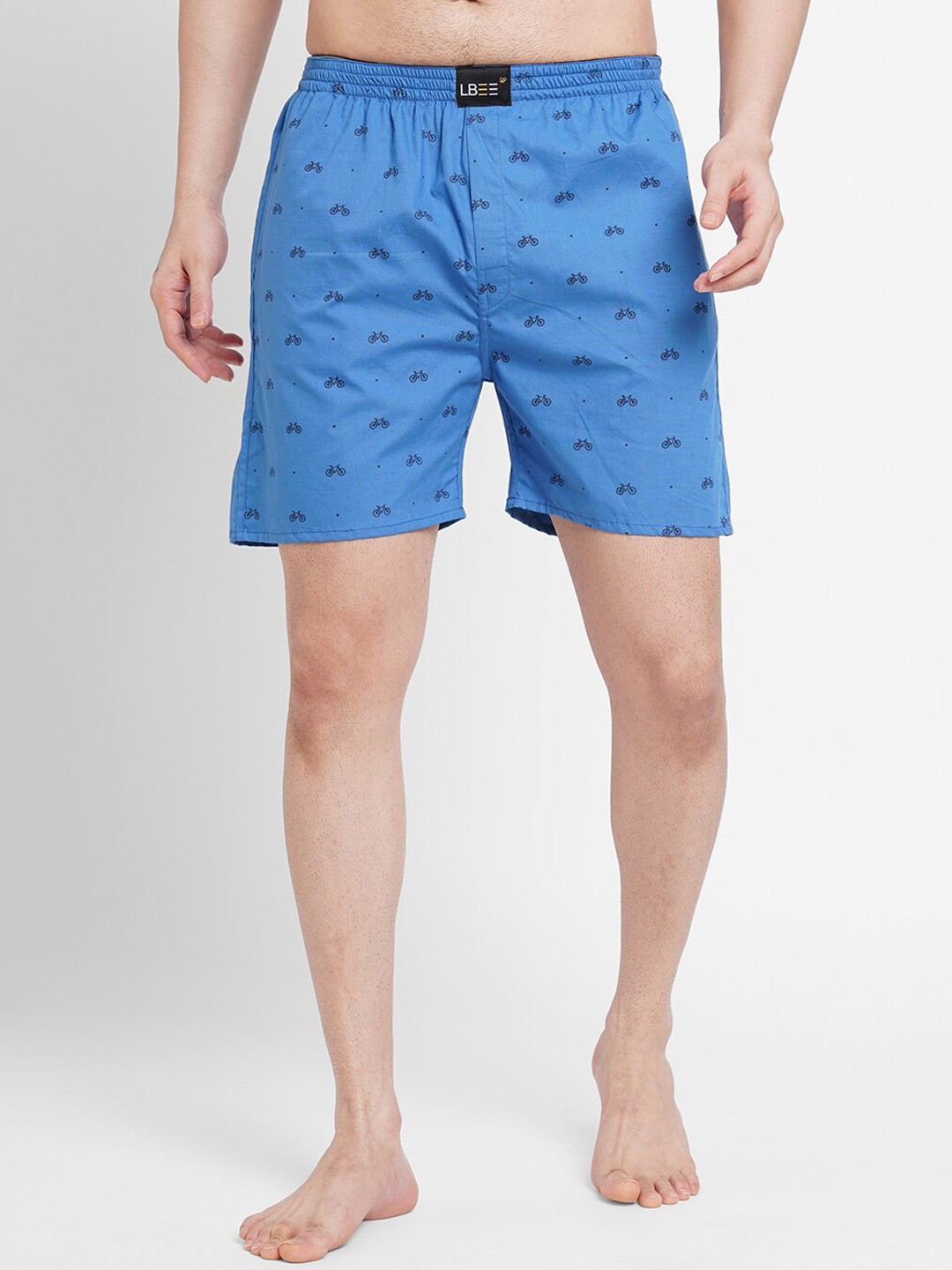 

LBEE Men Blue Printed Boxer Shorts